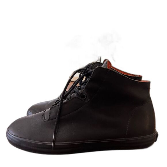 Vans OTW Stove Pipe Black Leather Sneakers Men’s 7.5 Mid-Top Casual Skate Style - Picture 2 of 10